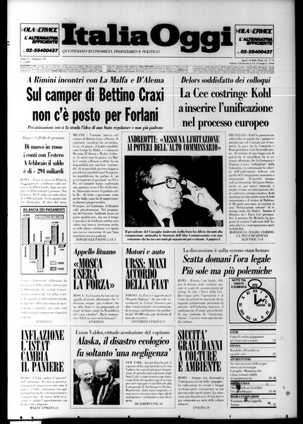 Italia oggi : quotidiano di economia finanza e politica